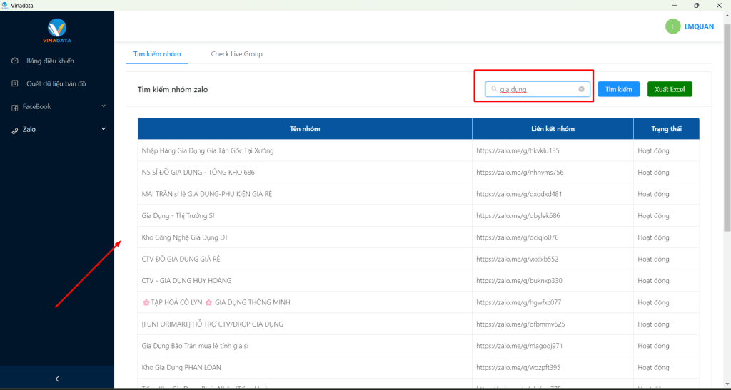 Phần mềm tìm kiếm hội nhóm Zalo Phần mềm tìm kiếm hội nhóm Zalo