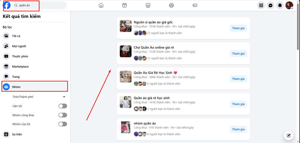 Tìm hội nhóm zalo Tìm hội nhóm zalo