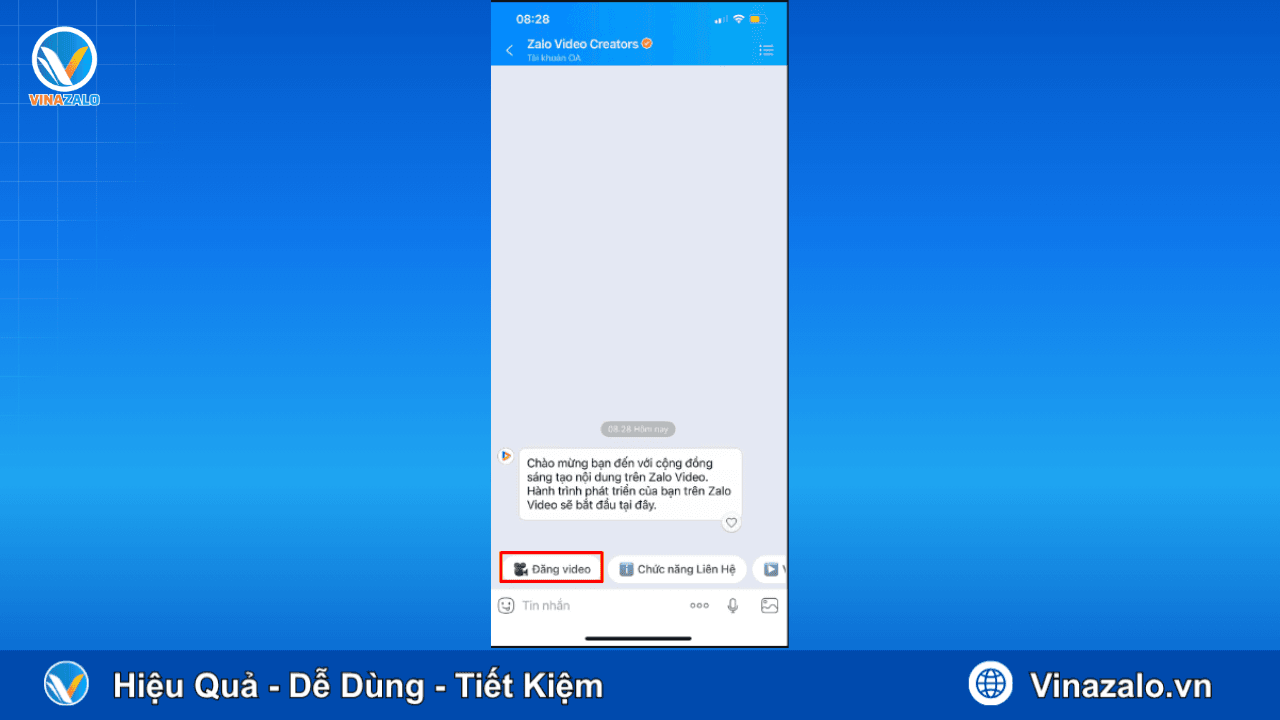 Bước 2 Đăng Ký Zalo Video Creator