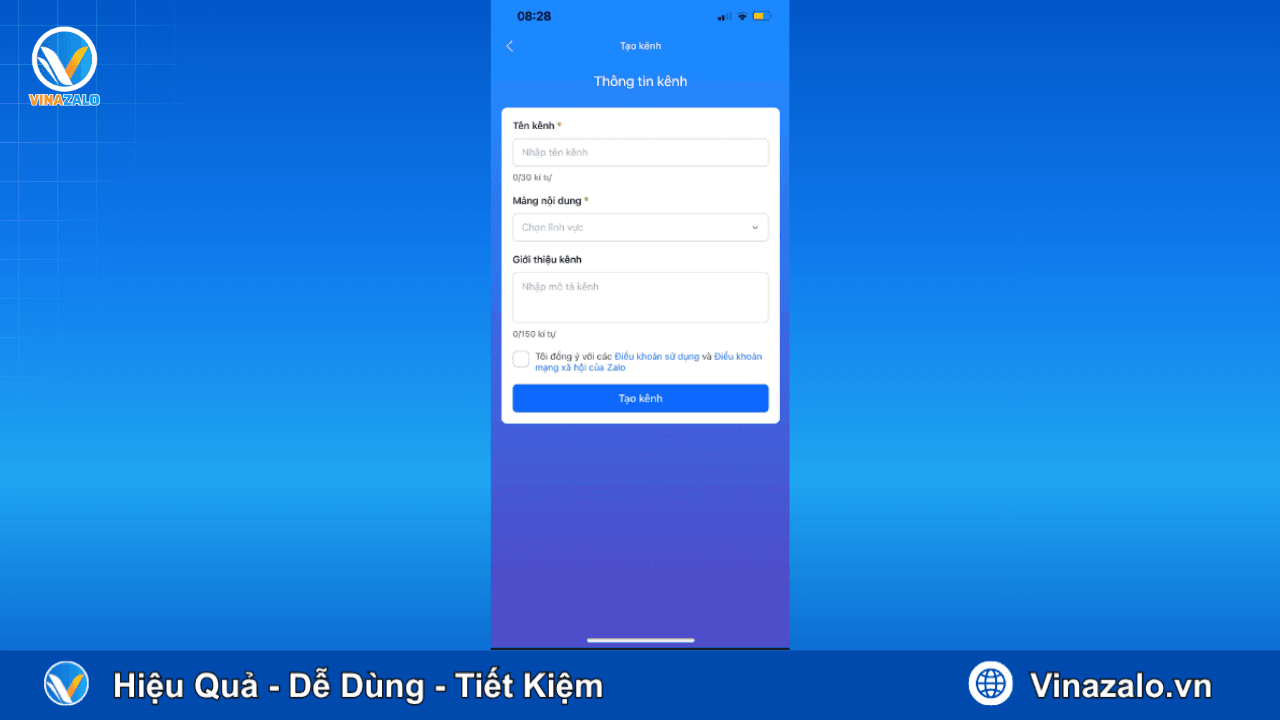 Bước 3 Đăng Ký Zalo Video Creator