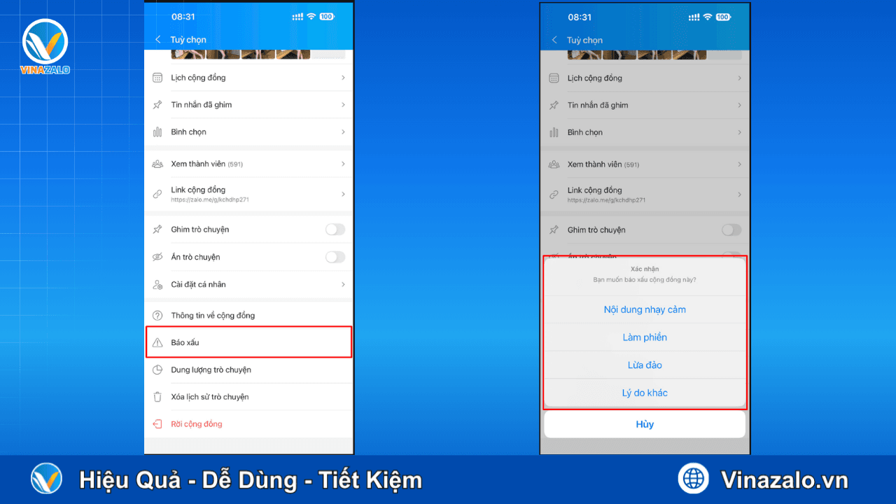 Cách Báo Xấu Nhóm Zalo Cách Báo Xấu Nhóm Zalo