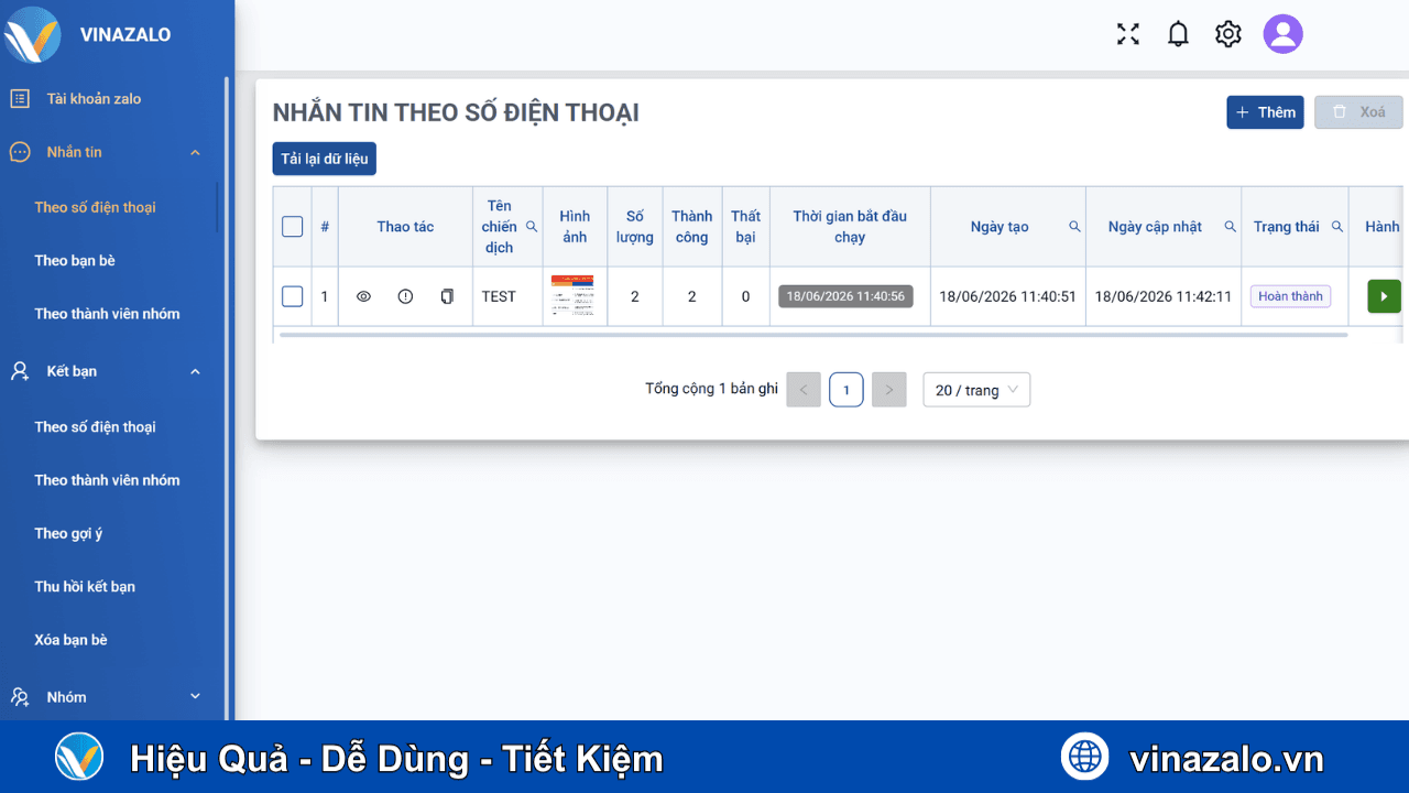Vina Chat giúp người dùng quản lý tín nhắn theo nhóm