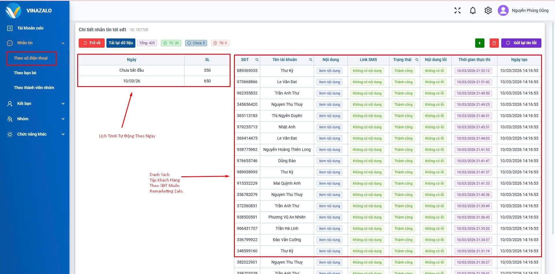 Phần Mềm Remarketing Zalo 