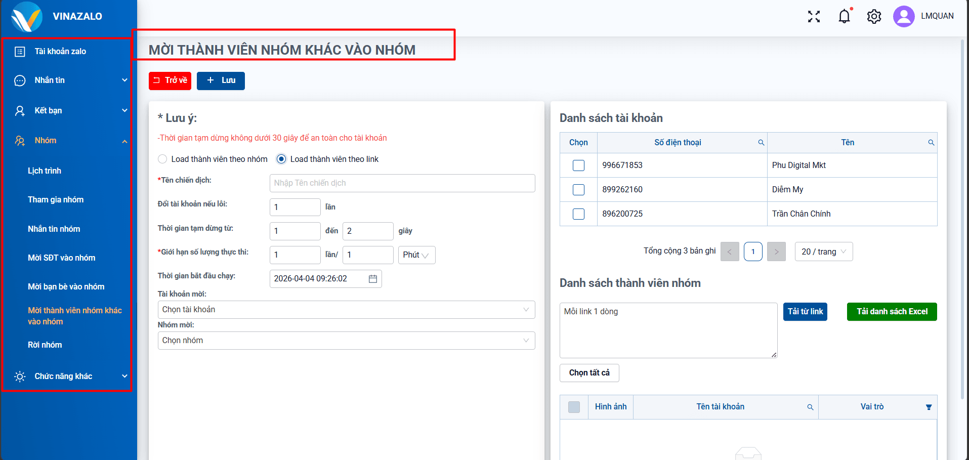 Phần Mềm Vina Zalo Phần Mềm Vina Zalo