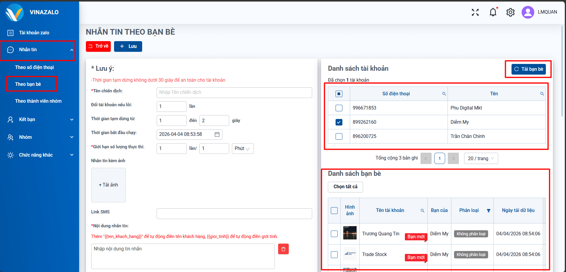 Phần Mềm Tự Động Gửi Tin Nhắn - Vina Zalo Phần Mềm Tự Động Gửi Tin Nhắn - Vina Zalo