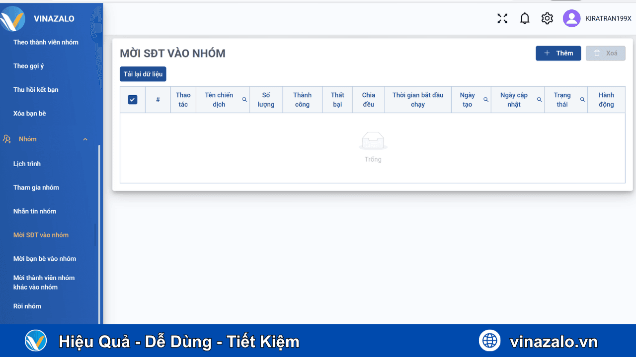 Phần mềm gửi tin nhắn Zalo tự động
