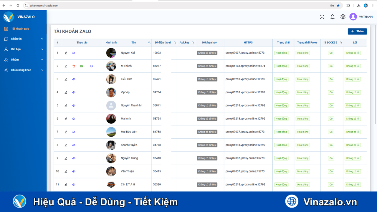 Phần Mềm Zalo Marketing Vina Zalo Phần Mềm Zalo Marketing Vina Zalo