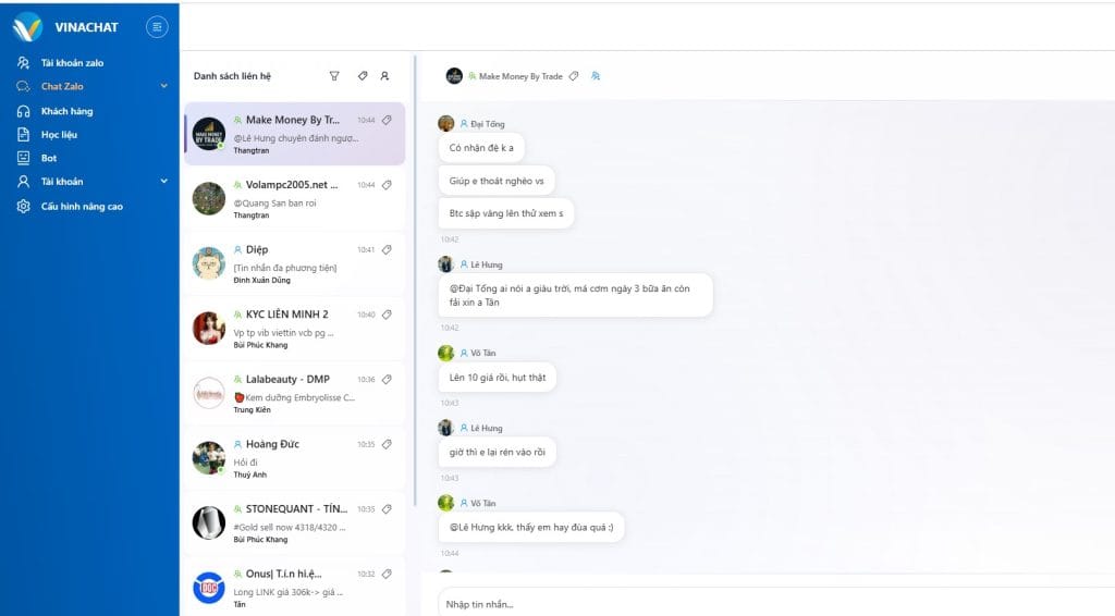 Phần mềm quản lý nhiều tài khoản Zalo