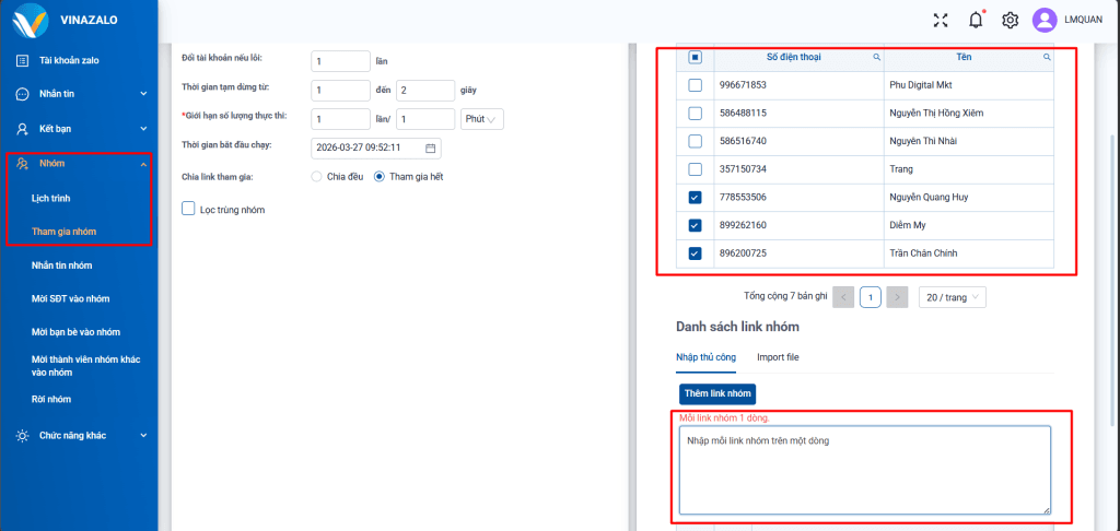 Phần mềm tự động tham gia nhiều nhóm Zalo
