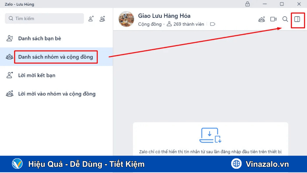 Bước 1-2 - Cách ẩn thành viên nhóm Zalo