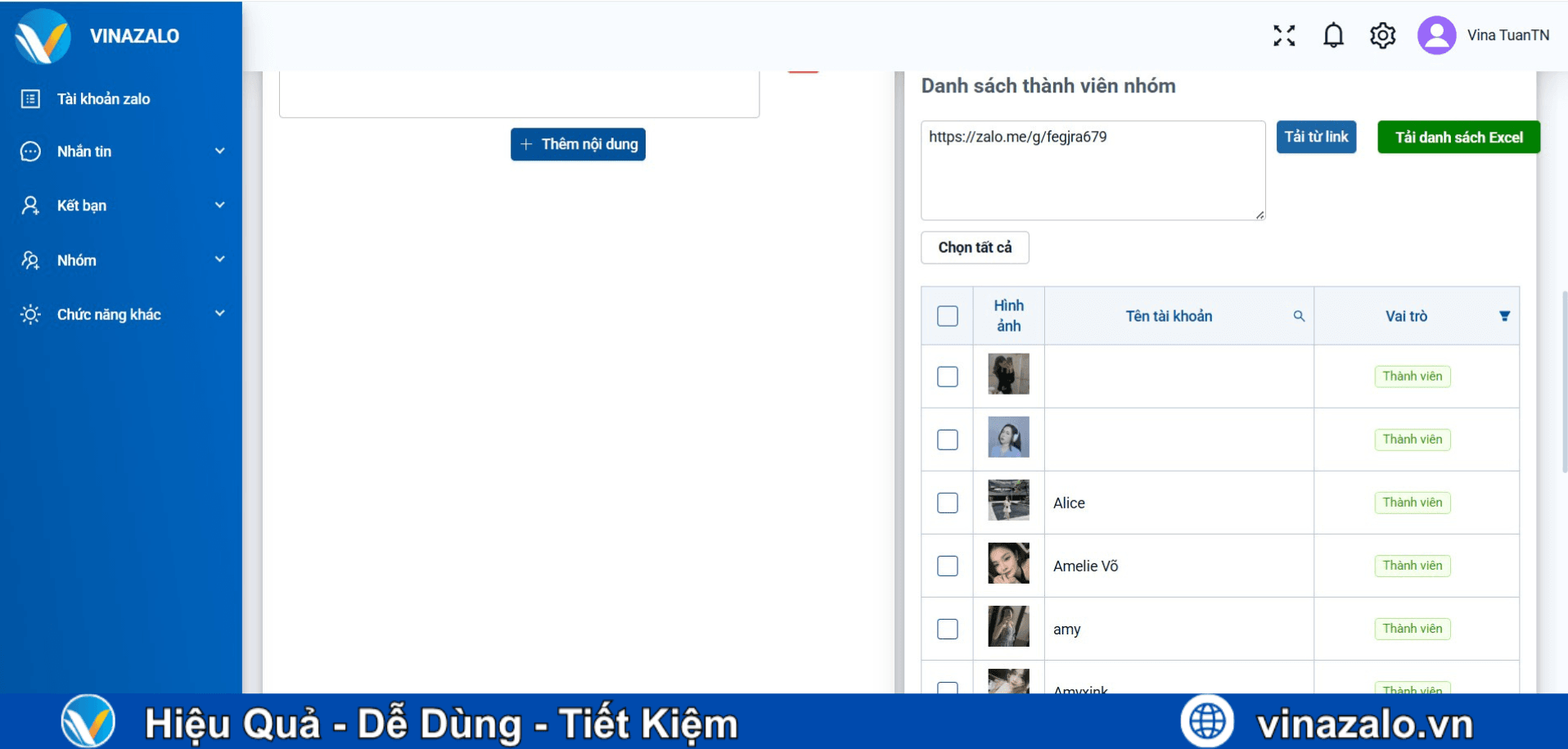 Tìm kiếm khách hàng qua link nhóm zalo