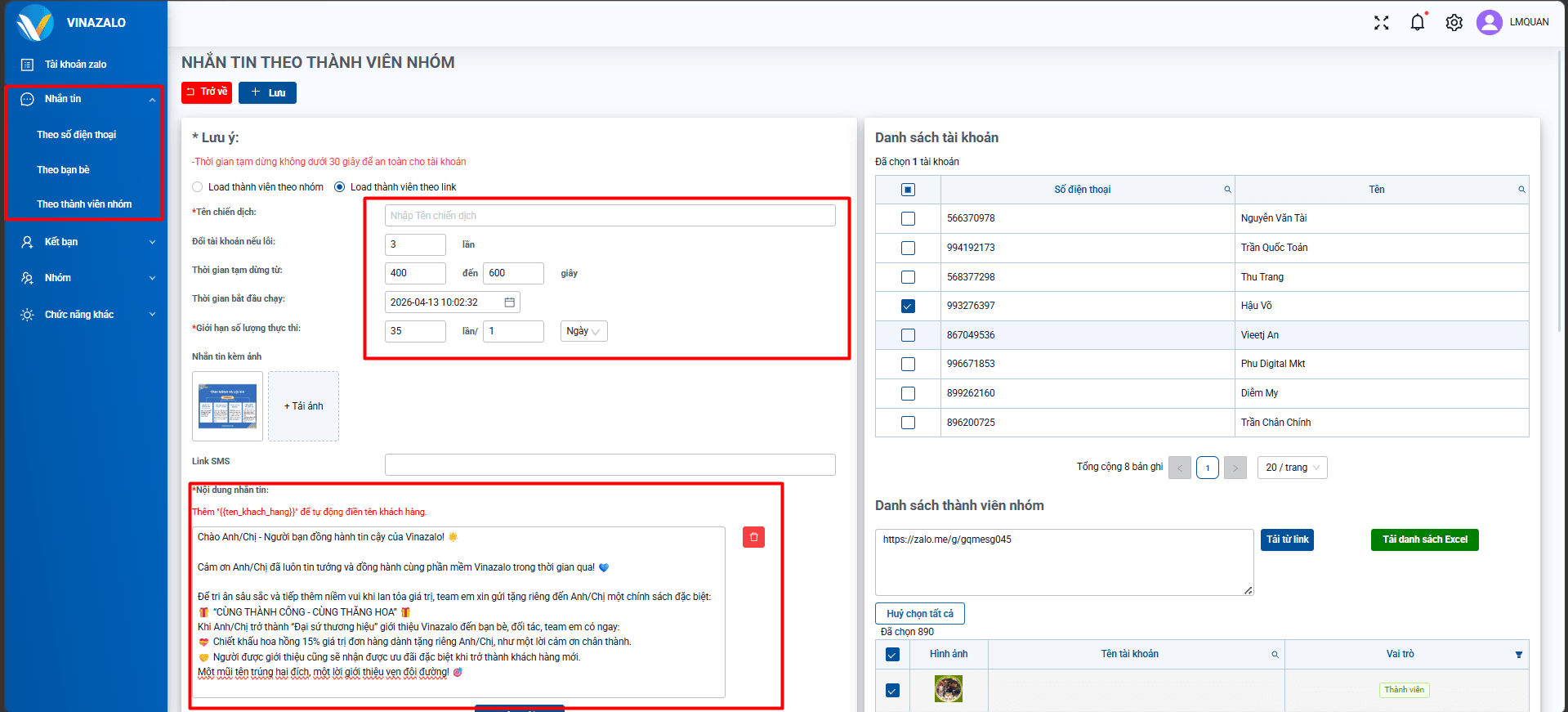 Phần Mềm Vina Zalo