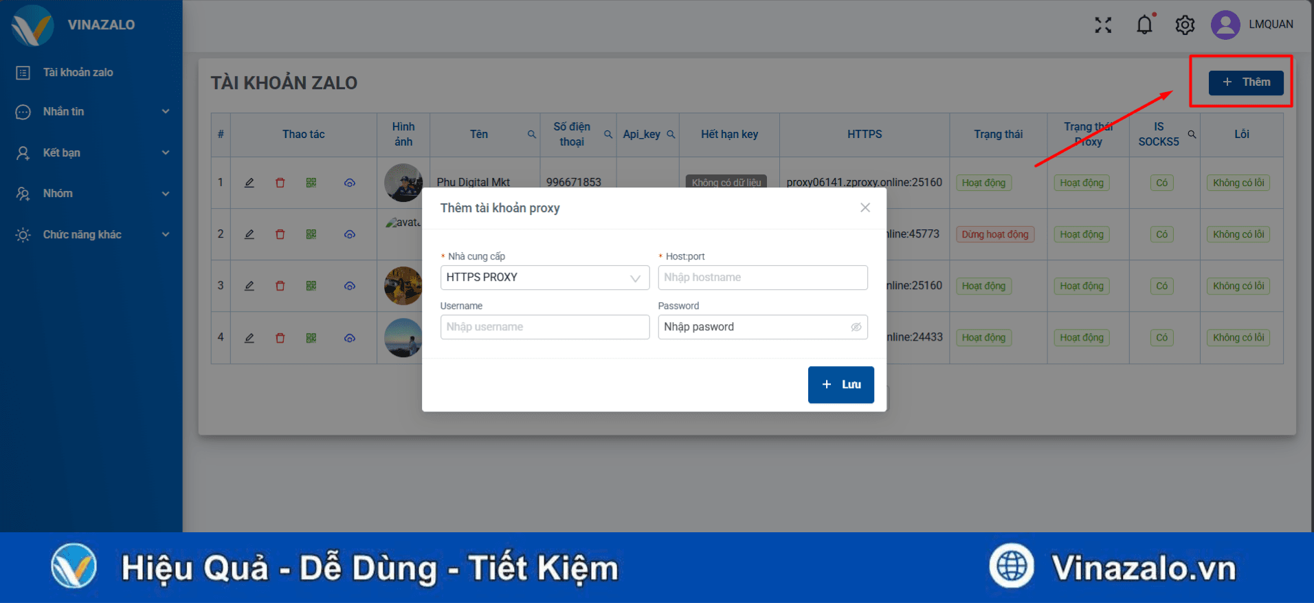 Quét nick lên phần mềm