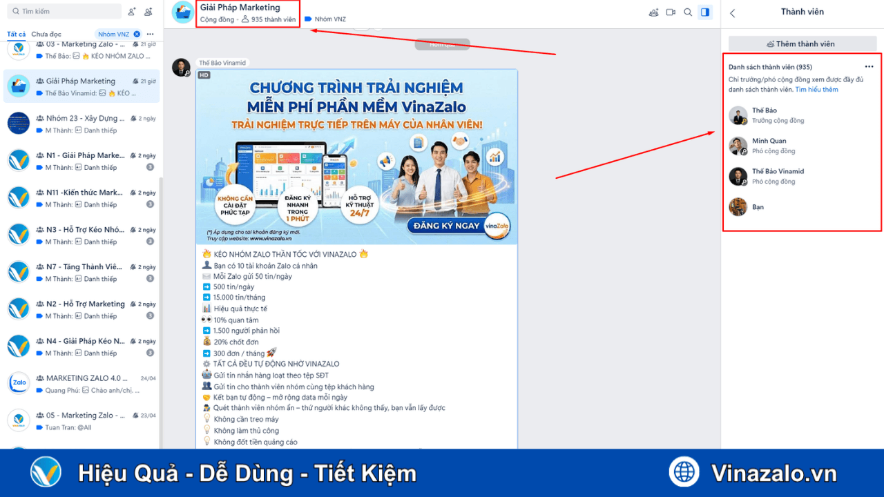 Nhóm Zalo cộng đồng ẩn thành viên