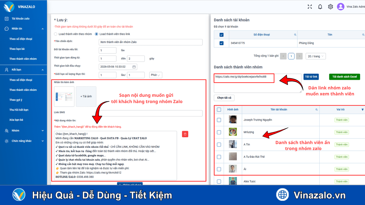 Cách xem thành viên ẩn nhóm Zalo